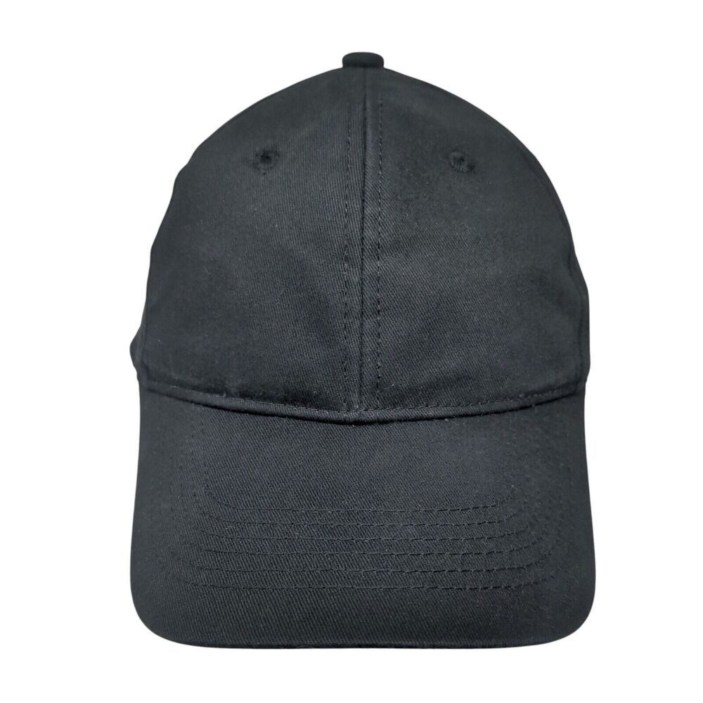 George Strapback Hat Solid Black Osfa Adjustable … - image 1